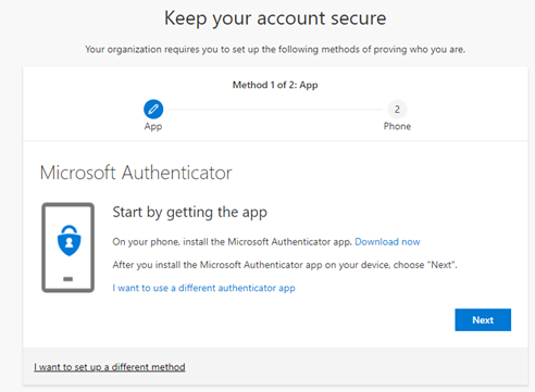 Get the Microsoft Authenticator app