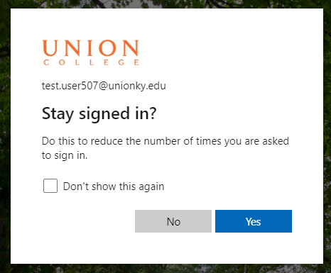 Stay signed in yes-no